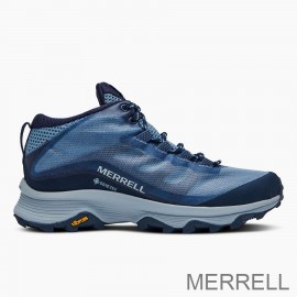 Merrell South Africa Online Sneakers Moab Speed Mid GORE-TEX® Wide Width Women Navy Blue