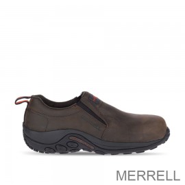 Merrell South Africa Work Shoes Jungle Moc Leather Comp Toe Cap Wide Width Men Brown