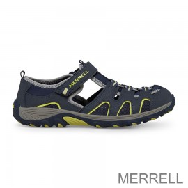 Merrell Hydro H2O Hiker South Africa Outlet Children's Hiking Shoes Navy Blue Light Green